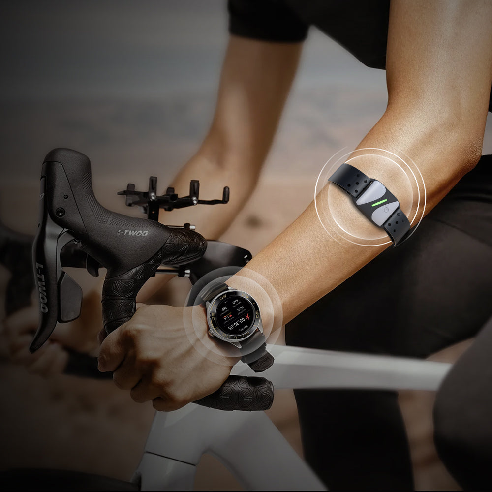 Bandă de Braț cu Monitor de Ritm Cardiac, Bluetooth 5.0/ANT+, Impermeabilă IP67