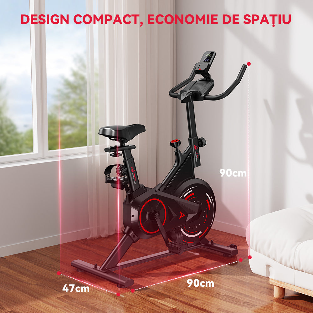 Bicicletă de Exerciții Staționară C1, Volantă 6 kg
