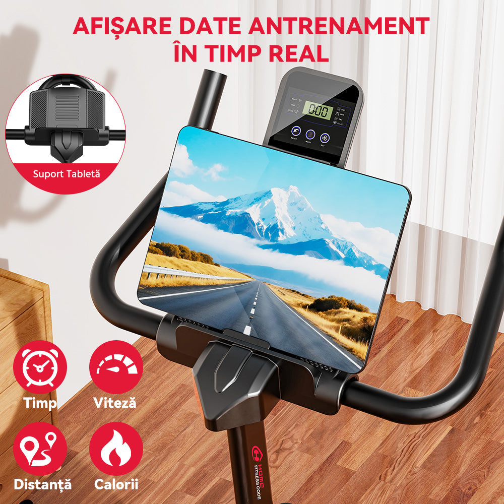 Bicicletă de Exerciții Staționară C1, Volantă 6 kg