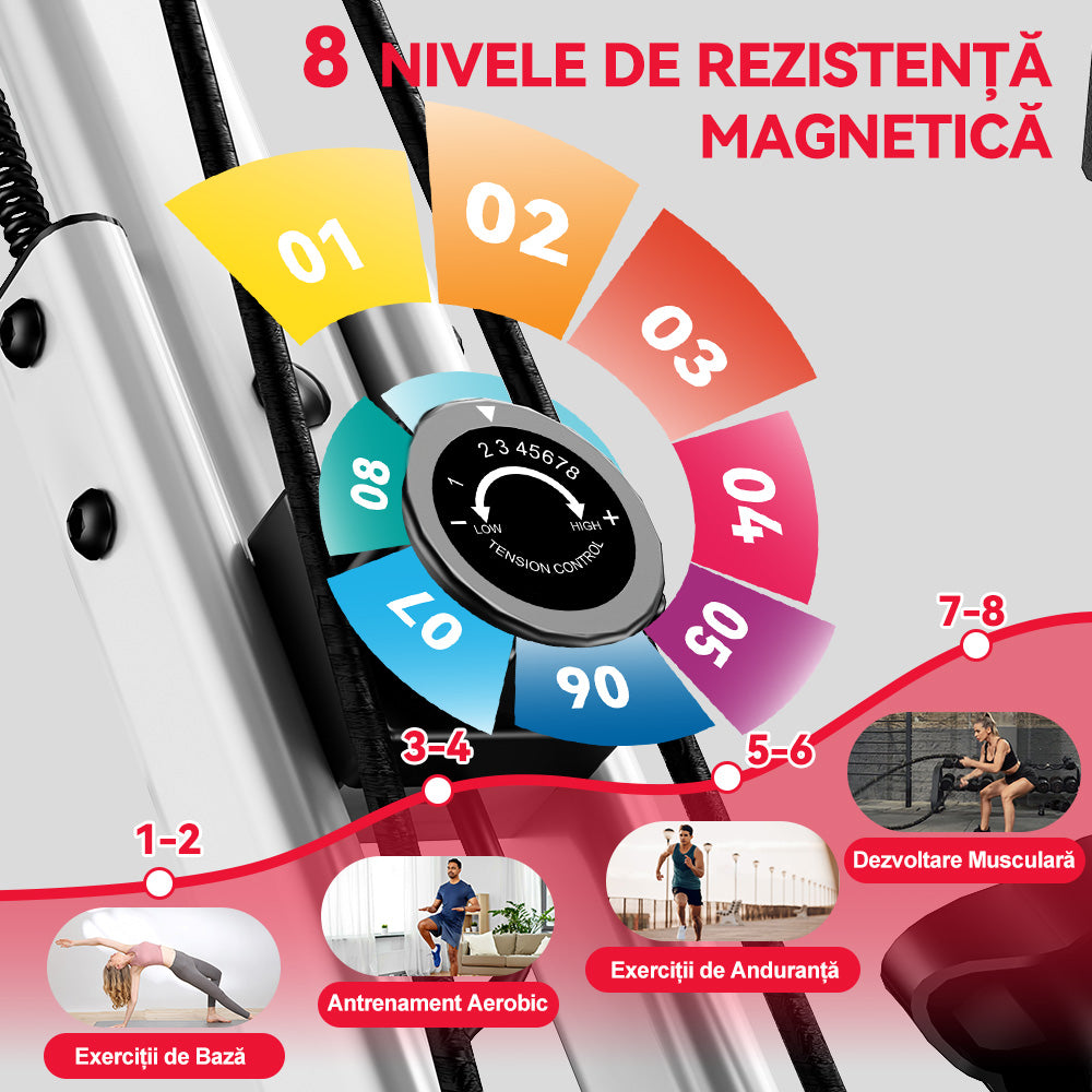 Bicicletă de Exerciții Pliabilă, Rezistență Magnetică