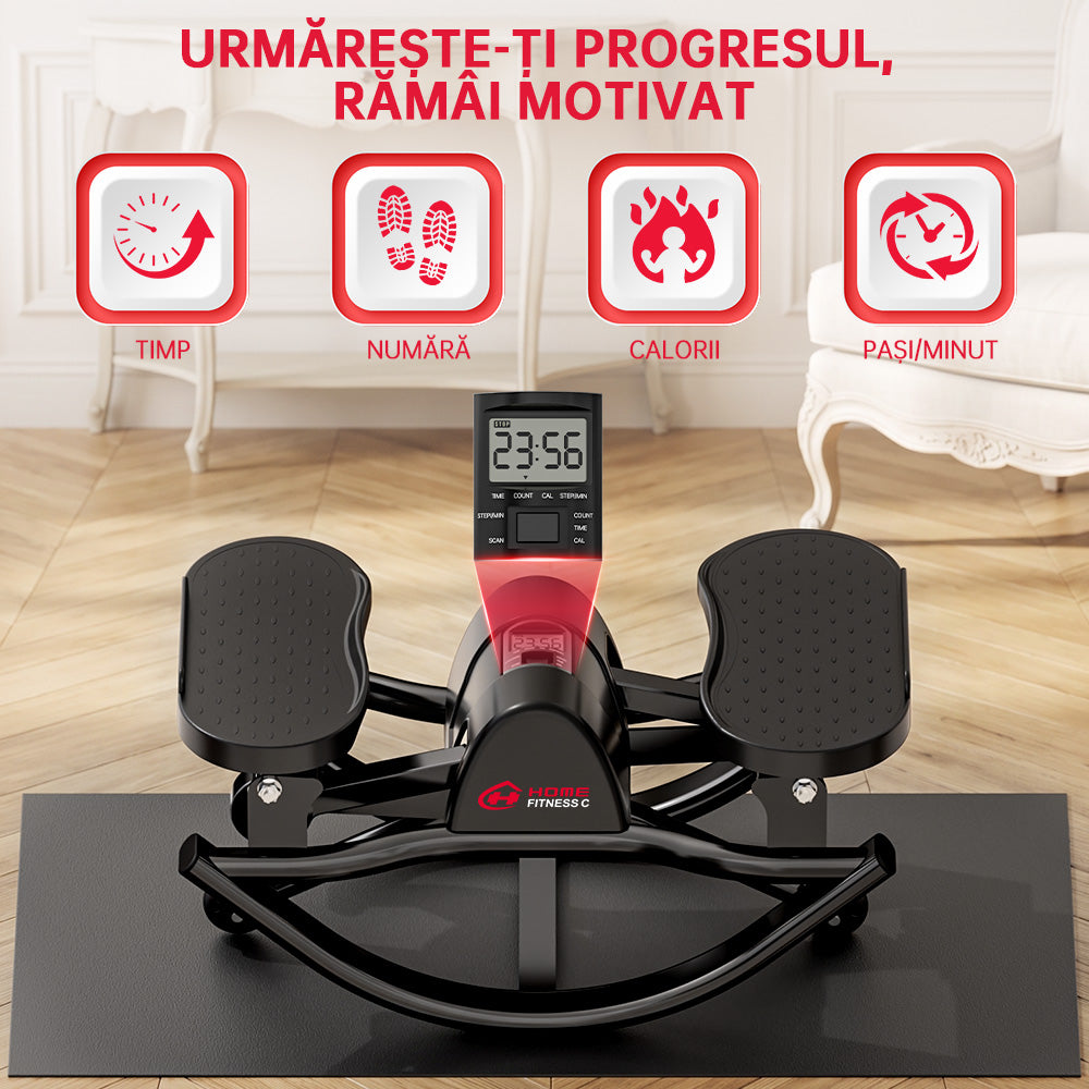 Stepper Lateral cu Benzi Elastice și Covoraș Antiderapant