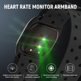 Bandă de Braț cu Monitor de Ritm Cardiac, Bluetooth 5.0/ANT+, Impermeabilă IP67