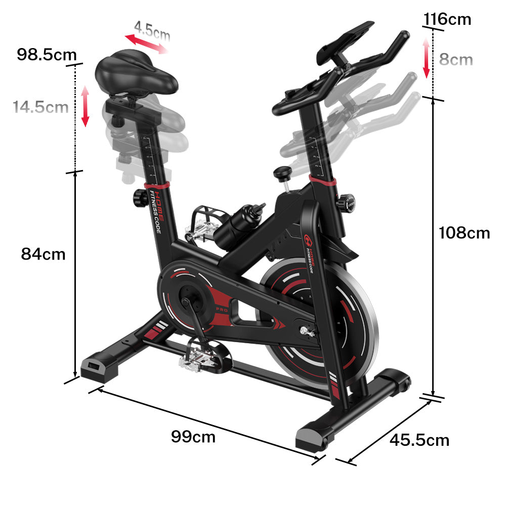 Bicicletă de Exerciții Staționară D1, Volantă 8 kg/10 kg