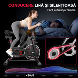 Bicicletă de Exerciții Staționară D1, Volantă 8 kg/10 kg