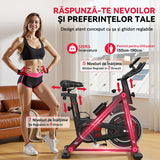 Bicicletă de Exerciții Staționară D1, Volantă 8 kg/10 kg