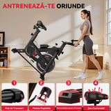 Bicicletă de Exerciții Staționară D1, Volantă 8 kg/10 kg