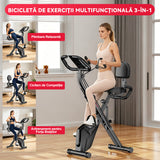 Bicicletă de Exerciții Pliabilă, Rezistență Magnetică