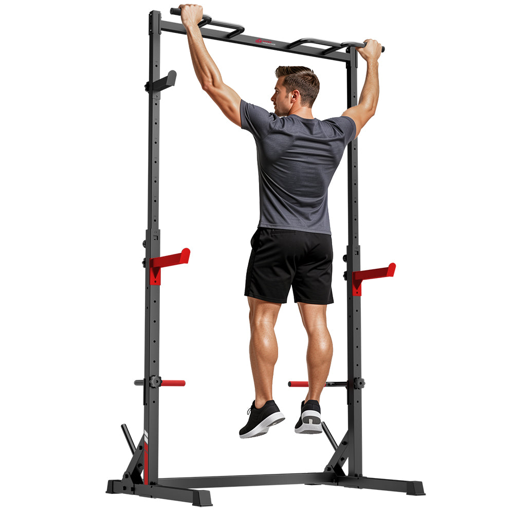 Semi Rack Pentru Genuflexiuni cu Bară de Tracțiuni