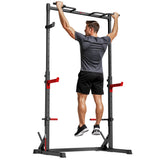 Semi Rack Pentru Genuflexiuni cu Bară de Tracțiuni