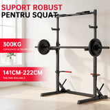Semi Rack Pentru Genuflexiuni cu Bară de Tracțiuni