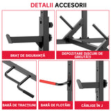 Semi Rack Pentru Genuflexiuni cu Bară de Tracțiuni
