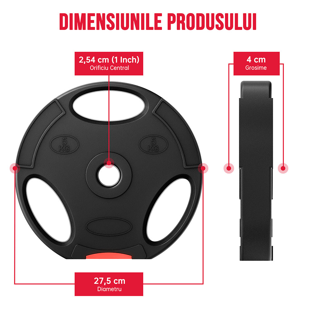 1 Inch Discuri de Greutate Standard, 5 x 5KG
