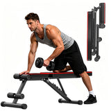 Bancă de Antrenament Pliabilă B1, Spătar Reglabil